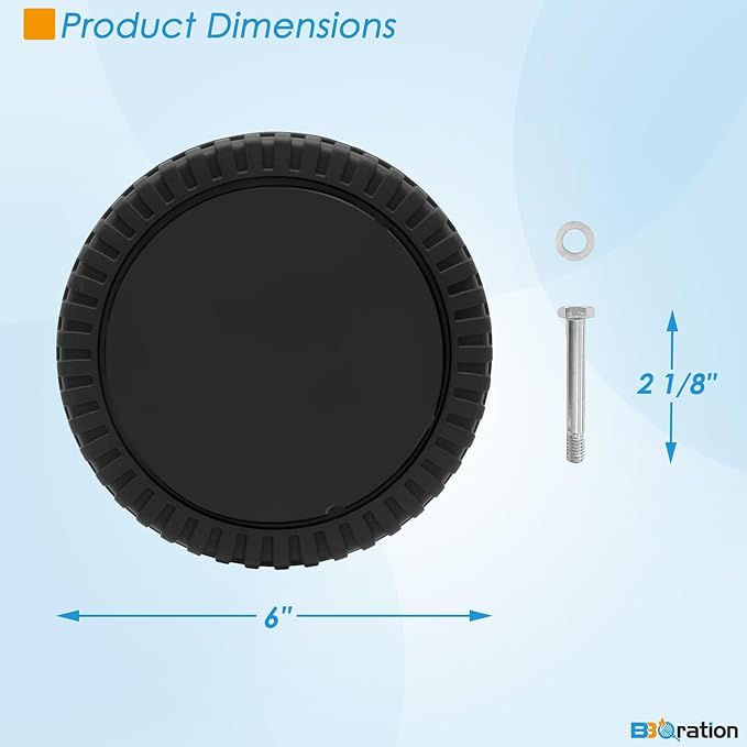 2-Pack Grill Wheel and Hardware Replacement for Coleman LXE Roadtrip Grill, 6-inch Grill Wheel for Coleman Grill Roadtrip LXE ‎9949-2401 2000005493 2000006921 2000010225 2000010585 and More
