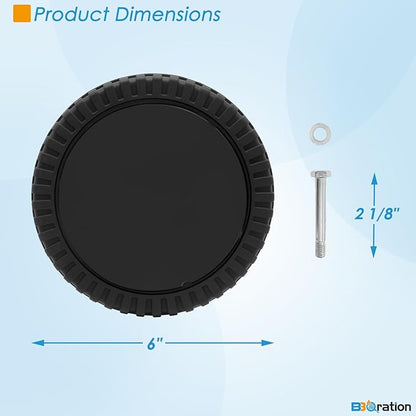 2-Pack Grill Wheel and Hardware Replacement for Coleman LXE Roadtrip Grill, 6-inch Grill Wheel for Coleman Grill Roadtrip LXE ‎9949-2401 2000005493 2000006921 2000010225 2000010585 and More