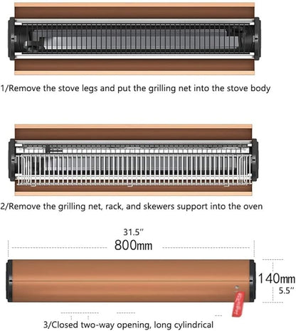 Camping Barbecue Grill Outdoor Stainless Steel Barbecue BBQ Grill with Storage Bag Portable Folding Barbecue Camping Tools Charcoal Grill Barbecue Charcoal Grill