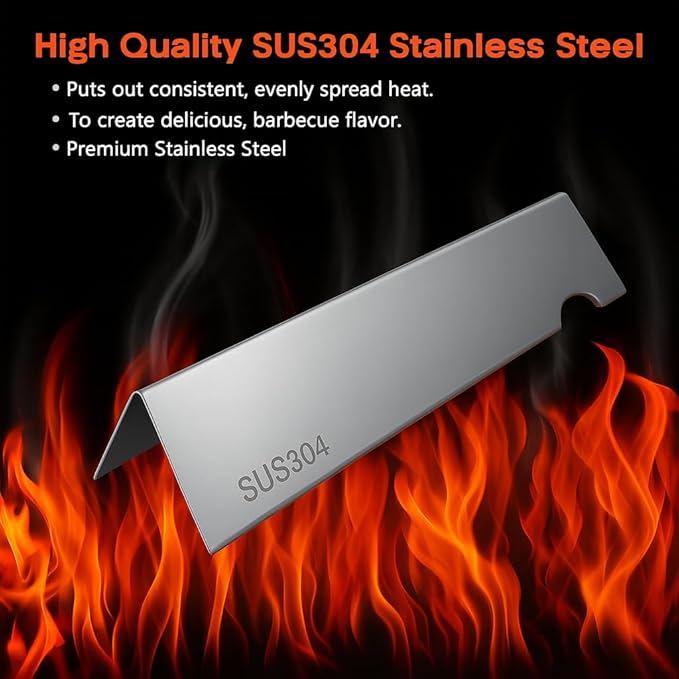 QuliMetal SUS304 Genesis ii Flavorizer Bars for Weber Genesis ii E-410/E-415/E-435, Grill Parts for Weber GS4 Genesis II LX E-440 Series Grills, 17“ Flavorizer Bars for Weber Genesis 2, 66796 66033