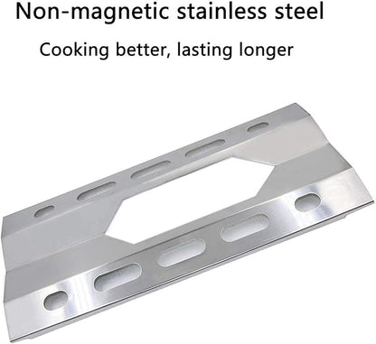 Hisencn Repair Parts for Costco Kirkland 720-0108, Nexgrill 720-0011, 720-0047-U Gas Grills, Replacement Stainless Steel Burner Tube, Heat Plate Tent, Temp Gauge Heat Indicator 22551, NGB1, NGSHP3