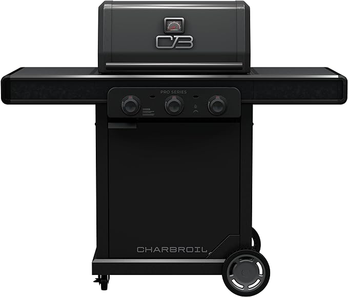 Charbroil Pro Series with Amplifire Technology 3-Burner Propane Gas Grill and Griddle Cabinet, Black - 463365124
