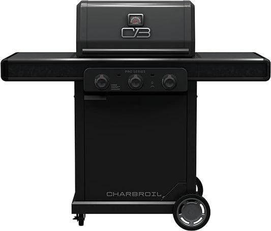 Charbroil Pro Series with Amplifire Technology 3-Burner Propane Gas Grill and Griddle Cabinet, Black - 463365124