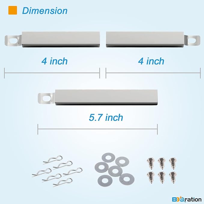3-Pack Universal Adjustable Crossover Tubes for Charbroil | Carryover Tubes for Charbroil Kenmore and Others Most Gas Grill