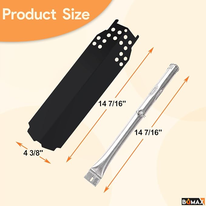 Grill Parts for Charbroil Gas2coal 463370519 463370518 463340516 463370516 466370516 for Charbroil Grill Parts, Heat Plate G553-0002-W1A Burner G421-0500-W1 for Charbroil Grill Replacement Parts