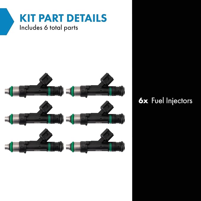 TRQ Fuel Injector Set | For 2008-2010 Chrysler Town Country Dodge Grand Caravan 2007-2011 Jeep Wrangler 2009-2010 Volkswagen Routan