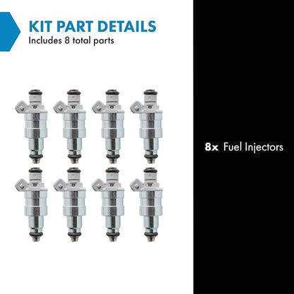 TRQ Fuel Injector Set | For 87-91 Colony Park 86-87 Continental 86-91 Grand Marquis LTD Crown Victoria 86-89 Mark VII Thunderbird 86-90 Town Car