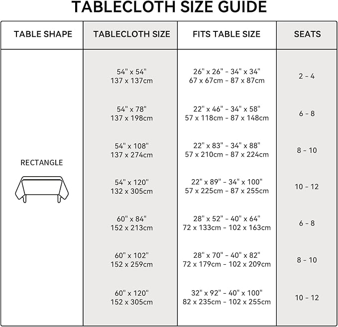 Romanstile 100% Waterproof Square PVC Tablecloth, Oil Spill Proof Vinyl Table Cloth, Heavy Duty Wipe Clean Plastic Table Covers for Kitchen/Dining/Parties - 60 x 60 Inch Square, White
