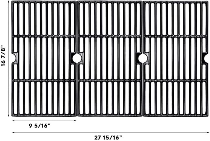 Grill Replacement Parts for Charbroil 463436215, 463436213, 463436214, 467300115, G432-001N-W1, G432-Y700-W1, G432-0096-W1, 16 7/8" Cooking Grate, Grill Burner Tube, Heat Plate Tent and Crossover Tube