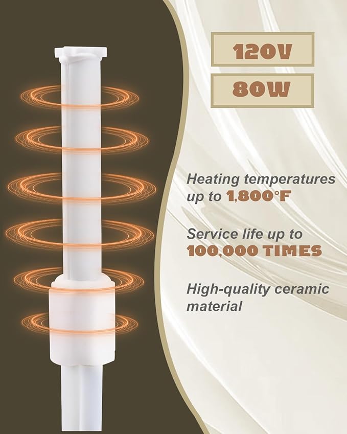 Ceramic Igniter Rod Fit for Rec Tec Wood Pellet Grill and Smoker, Recteq Ceramic Igniter Replacement
