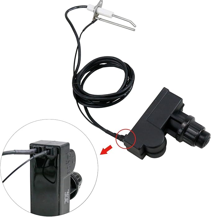 Uniflasy Fire Pit Igniter Push Button Ignition Kit with 2 Outlet and Ground Wire for Fire Pit Gas Burner System AA Battery