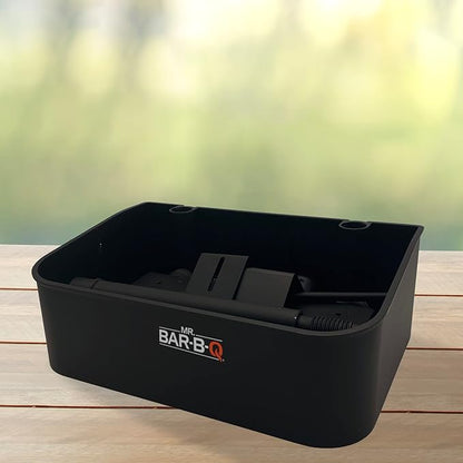 Mr. Bar-B-Q Collapsible BBQ Grilling Caddy w/Extended Hook, Store All Grilling Accesories in One Place, BBQ Caddy for Outdoor Barbecue, Camping Trip, Roller Towel Holder, Kitchen Storage Organizer