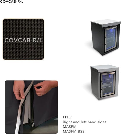 Mont Alpi COVCAB-R/L Heavy Duty 25" W x 23" D x 36" H All Weather Water Resistant Cover for MASFM/MA-EXC/MADRW - Fridge Cabinet Extra Storage/Extra Drawer Deluxe and Black Stainless Steel Modules