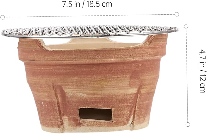 HANABASS Creative Mini Barbecue Stove Grill Insert for Outdoor Grill Barbecue Supplies Sturdy Family Gatherings