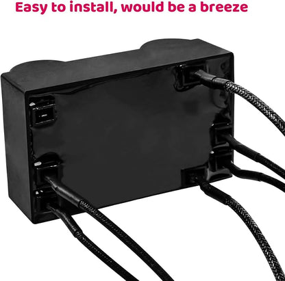 Uniflasy 5-Outlet Electronic Grill Igniter Kit Compatible with Char-Broil | for Surefire systems, 8678636P06/G511-0055-W1/G515-0030-W2, 8 wires, 2 buttons, supports 4 burners plus side burner