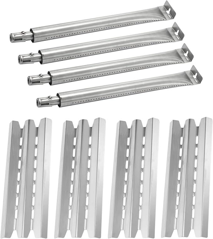 Grill Replacement Parts for Broil King Baron 420 440 490 320 340 9221-64 9221-67 9235-24 9235-84 9221-14 9211-54 9215-54 4 Burner Gas Grills, 15 3/4 Inch Heat Plates and 15 13/16 Inch Burner Tubes