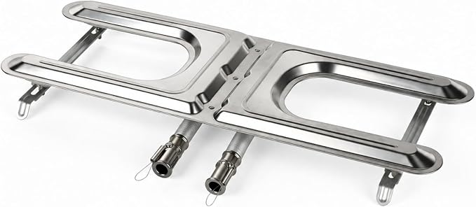 19 Inch Universal Gas Grill Burners, Stainless Steel H-Burner Replacement Parts, Grill Burner Replacement Parts for Charbroil, Barbeque Grill Accessories