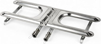 19 Inch Universal Gas Grill Burners, Stainless Steel H-Burner Replacement Parts, Grill Burner Replacement Parts for Charbroil, Barbeque Grill Accessories