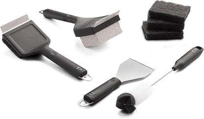 Camp Chef Griddle Cleaning Kit - Flat-Top Griddle Accessories Includes Scraper, 4 Scouring Pads, Pumice Stone & Grease Chute Brush