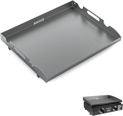 New Upgrade 22 inch Griddle Replacement Top for Most Blackstone 22 inch Tabletop Grill with Rear Grease System, Blackstone 2 Burner Flat Top Gas Griddle Grill Replacement Parts