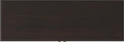SIMPLIHOME Connaught 46" Solid Wood Tall Cabinet in Dark Chestnut Brown | Traditional tall console cabinet with glass doors, adjustable shelves and drawers for living or dining room storage.