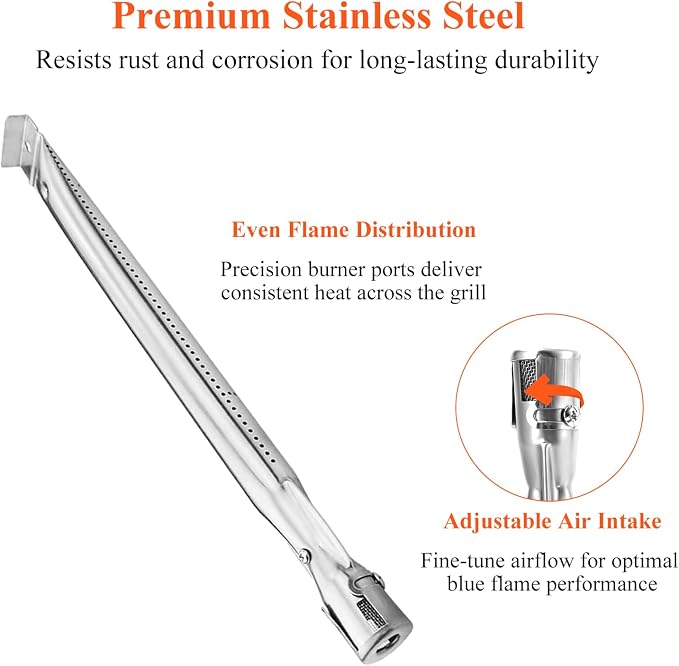 Hisencn SUS304 Stainless Steel Grill Replacement Parts for Kenmore 146.34611410 146.23679310 146.10016510 146.34461410 146.16198211 146.23673310 146.16142210 146.46366610 146.1001751 146.4636561 | Stainless Steel Burner and Heat Plates for Kenmore Gas ...