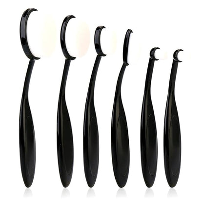 UNIMEIX 6 Pack Blending Brush for Card Making Crafting Ink Blender Brushes Set Tool Paper Background Brush Drawing (Black)