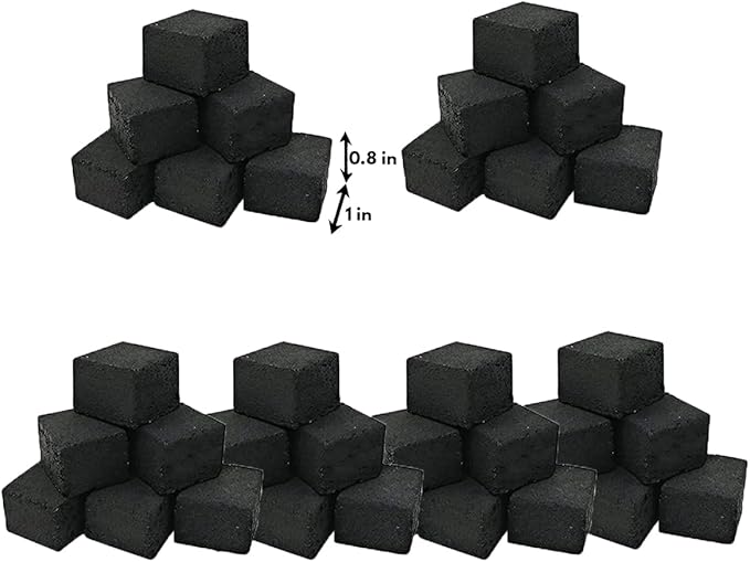 WYNN Premium Hookah Coconut Charcoal-Hexagonal,Crescent,Cube,and Flat Shapes, 1 Kg Pack, Long Lasting, Low Ash-No Headache-No Odor-All Natural (Flat)