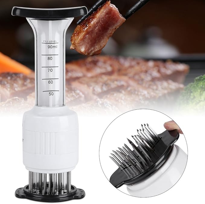 Meat Tenderizer Injector, Flavor Syringe for Steak, Needle Injector for Meat, Kitchen Tool for Marinade
