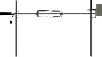 OneGrill Electric Dual Post Open Fire Rotisserie System- 45 Inch Chrome