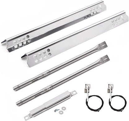 Criditpid Grill Replacement Parts for Charbroil 2 Burner 463644220 463642316 463632520 463632320 463675016 Models, Stainless Steel Grill Burners, Heat Plate Shields, Crossover Tubes and Ignitors.