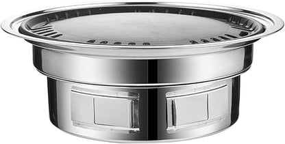 Small Stainless Steel Charcoal Grill, Portable BBQ Oven for Home & Outdoor Use, Multi-Functional Carbon Grill for 3-5 People