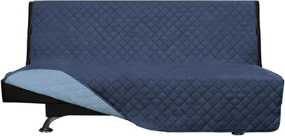 Easy-Going Reversible Couch Cover, Large Futon Sofa, Dark Blue/Light Blue | Machine Washable Slipcover For Dogs, Water Resistant Furniture Mat For Living Room, Non-Slip Sofa Cover, Pet Friendly