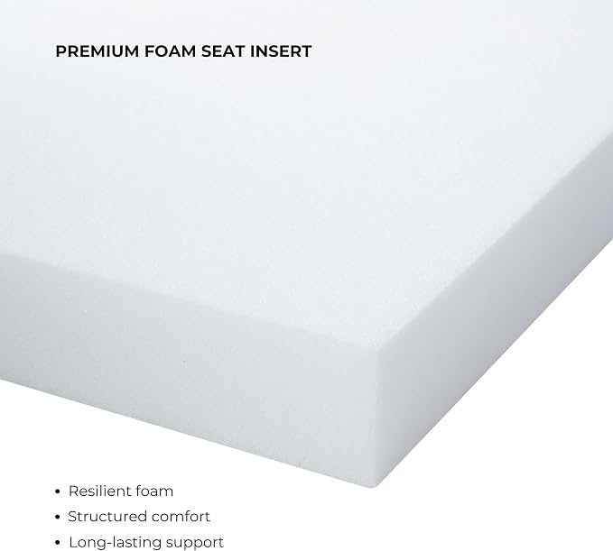 Indoor/Outdoor Chair Pads in Sunbrella Fabric – 17''x17'' Patio Seat Cushions with Foam Insert, Removable Reversible Cover & Ties for Patio Dining Chairs – Set of 2 or 4, Canvas Granite
