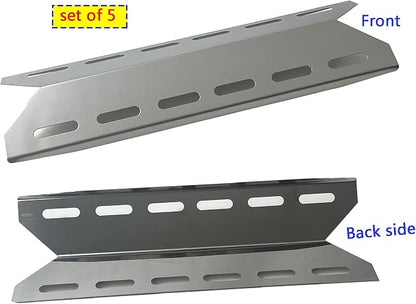 Parts Kit DG107 Replacement for Charmglow 720-0234,Nexgrill 720-0033,720-0234,720-0289 Grill Burner and Heat Plate -5pack (Stainless Steel Burner + Stainless Steel Heat Plate)