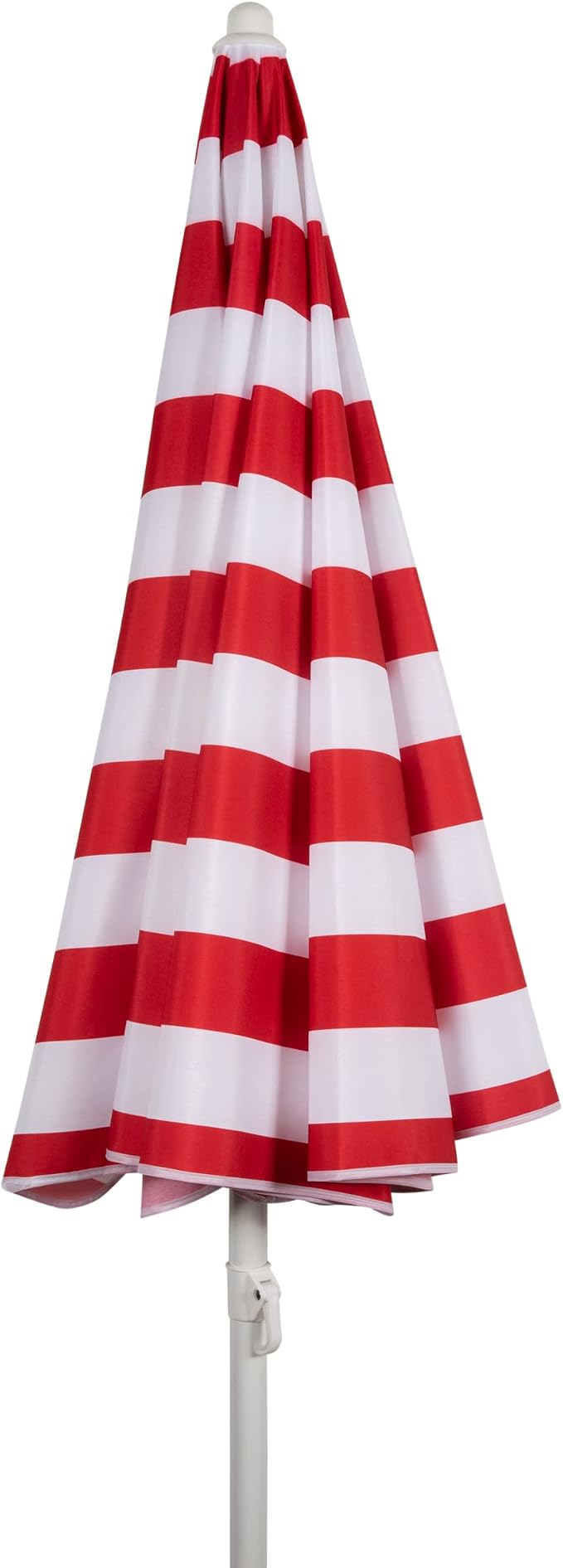 PICNIC TIME 5.5 Ft Portable Beach Umbrella, Lightweight UV Protection Sunshade with Tilt Pole & Carry Bag, Outdoor Canopy Umbrella for Beach, Sand, Pool, Patio, Camping, Travel, or Backyard Shade, (Red & White Cabana Stripe)