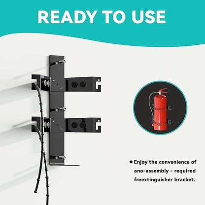 Premium Fire Extinguisher Mount Bracket - Universal Fit for 2.5&5lb Extinguishers, Heavy-Duty & Easy Installation - Ideal for Home, Truck, RV, Vehicle, Boat, Marine & Commercial Use - Black