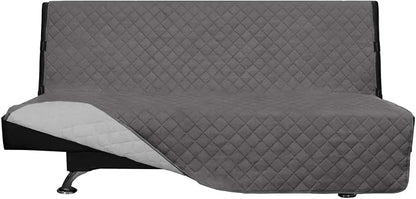Easy-Going Reversible Couch Cover, Large Futon Sofa, Gray/Light Gray | Machine Washable Slipcover For Dogs, Water Resistant Furniture Mat For Living Room, Non-Slip Sofa Cover, Pet Friendly