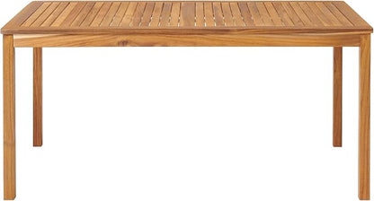 Alaterre Furniture, Okemo Acacia Wood Outdoor Dining Set, 63" W, Natural