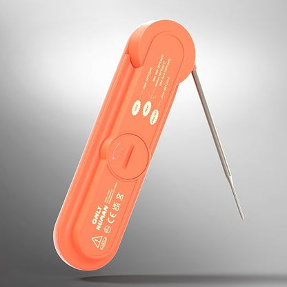 ONLY HUMAN HDP-01 Digital Instant Read Meat Thermometer, High Accuracy Food Cooking Thermometer with Ultra Bright Backlight Display (Coral Pink)