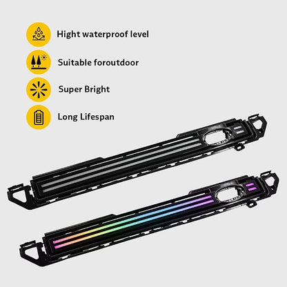 Color Shift Grille Lights for 2020-2024 Land Rover Defender 90 110 130 Front LED Grill Trim Strips Lighting Accessories