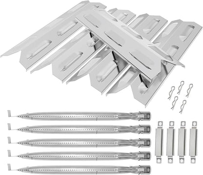 BQMAX Grill Parts for Kenmore 5 Burner Grill 146.23680310, 146.47469610, 146.30213510, 146.47468610, 640-05057375-7, Heat Plate & Burner Kit for Kenmore Grill Replacement Parts