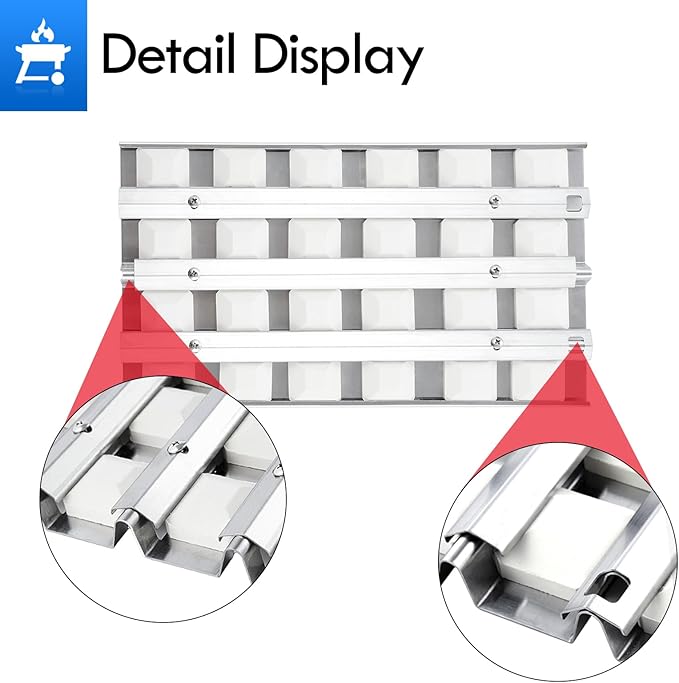 814554 S21759Y Ceramic Briquette Tray Replacement Parts for Wolf 36in Built in Grill Parts Twin Eagles Briquettes OG36 LP NG TEBQ36R-B TEBQ36G-B Briquette Tray Bricks with Heat Plates Rack