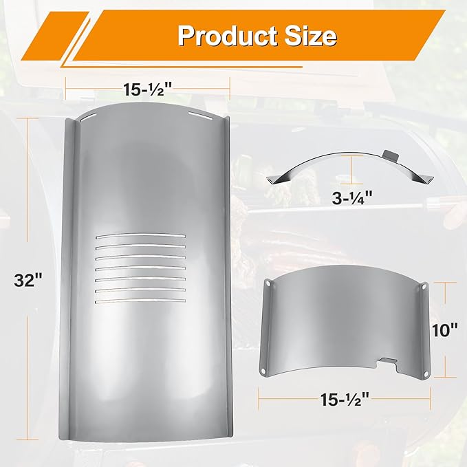 Flame Broiler Kit for Pit Boss 1000 Series Pellet Grills with Slide Cover and Bottom, Grill Replacement Parts for Pit Boss Austin XL/PB1000XLW1, Rancher XL/PB1000R1, PB1000NC1, PB1000SC1, PB1000SC2