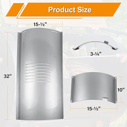 Flame Broiler Kit for Pit Boss 1000 Series Pellet Grills with Slide Cover and Bottom, Grill Replacement Parts for Pit Boss Austin XL/PB1000XLW1, Rancher XL/PB1000R1, PB1000NC1, PB1000SC1, PB1000SC2