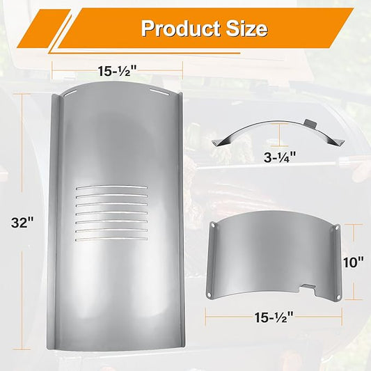 Flame Broiler Kit for Pit Boss 1000 Series Pellet Grills with Slide Cover and Bottom, Grill Replacement Parts for Pit Boss Austin XL/PB1000XLW1, Rancher XL/PB1000R1, PB1000NC1, PB1000SC1, PB1000SC2