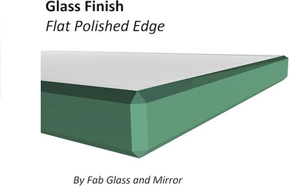 Tempered Glass Table Top 42 Inch Square Flat Polished Edge Clear Surface 1/2 Inch Thick for Home Office or Outdoor Furniture by Fab Glass and Mirror