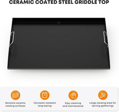 Stanbroil 28 Inch Non-Stick Replacement Griddle Top for Blackstone | Easy-Release Surface, Rear Grease Management, Easy Cleanup
