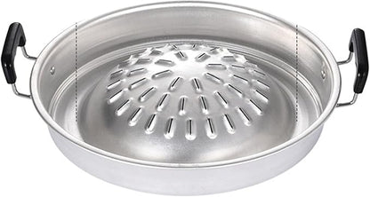 Haofy Aluminum Charcoal Grill Hot Pot 2 in 1 with Adjustable Vent Control - Portable BBQ Grill Pan for Tailgating Camping Backyard Parties (S)