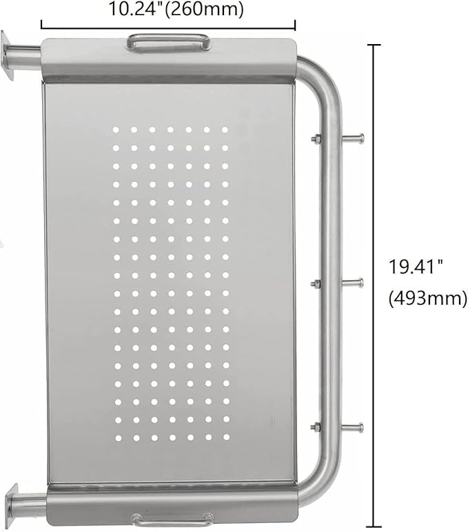 BBQ-PLUS Stainless Steel Grill Side Shelf for Pit Boss 700/820/1000 Series Pellet Grills, Grill Shelf Attachment with Serving Tray, Pellet Grill Accessories for Pit Boss